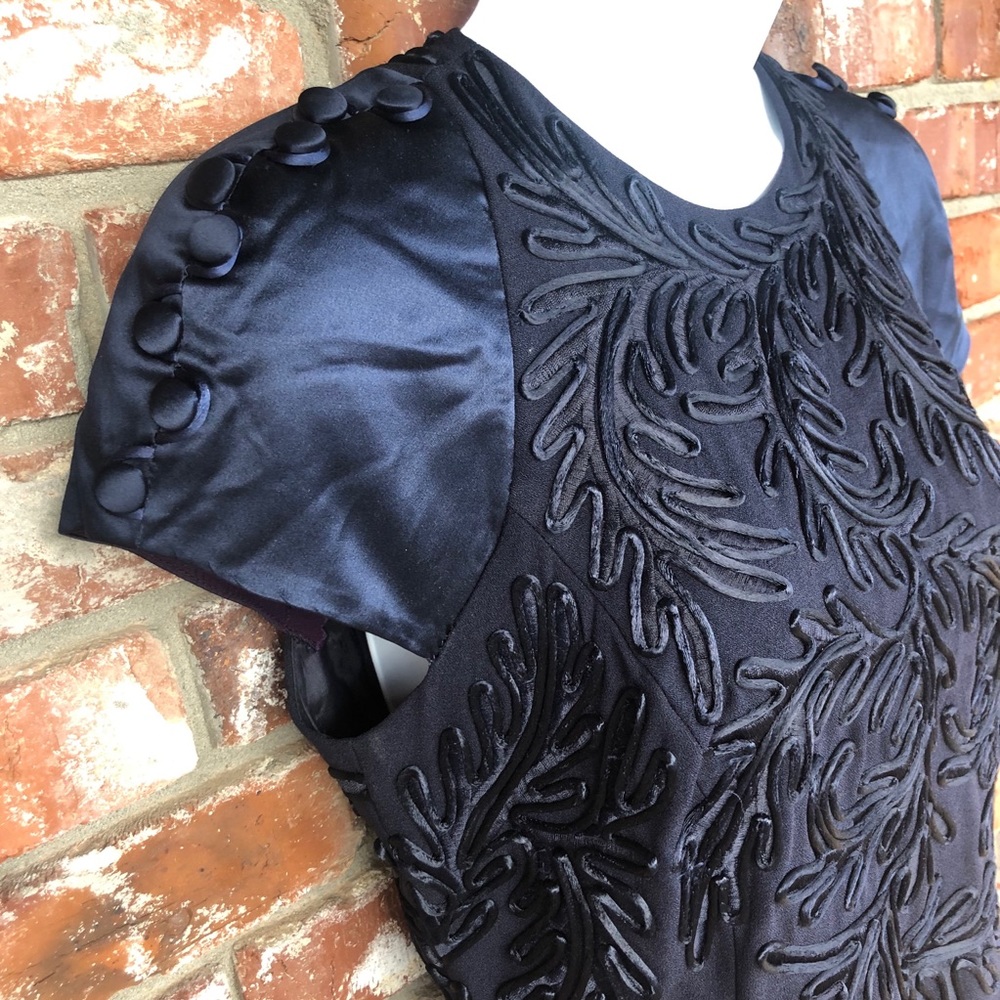 Carmen Marc Valvo navy blue top W 8 - Picture 2 of 13